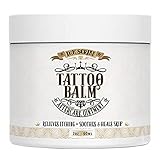 Ink Scribd Premium Tattoo Aftercare Healing Balm Ointment Relieves Itching, Soothes, Heals - Tattoo Intensifying Cream with All Natural and Herbal Ingredients - Tattoo Care (2oz)