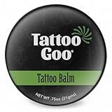Tattoo Goo Original Aftercare Balm, Natural Tattoo Balm with Beeswax and Cocoa Butter, Soothing Ointment and Brightening Care, .75 oz; Packaging May Vary