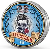 Viking Revolution Tattoo Care Balm for Before, During & Post Tattoo Safe, Natural Tattoo Aftercare Cream Moisturizing Lotion to Promote Skin Healing, Skin Moisturizer, (2oz,1 Pack)