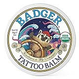 Badger - Tattoo Balm, Coconut and Tamanu Oil Tattoo Care, Natural Tattoo Aftercare, Protects & Conditions Skin, Tattoo Salve, Tattoo Butter, 2oz tin